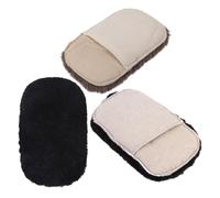 Abaodam Lot de 3 Moufles Applicateurs de Cirage en Tissu Doux Multi-Usages pour Chaussures Vestes et Paquet en Cuir Polissoir à Chaussures pour Entretien et Nettoyage Couleur Aléatoire