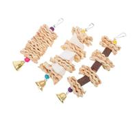 Abaodam Lot de 3 Naturelles tissées à mâcher pour perruches - Accessoires sûrs à Suspendre pour Cages à Oiseaux - Favorise la santé du Bec et la mentale pour Une Utilisation en
