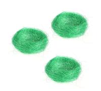 Abaodam Lot de 3 Nids Artificiels Verts en Fil de Lin pour Décoration Œufs de Pâques, Petits Objets, pour Hôtels et Cinémas