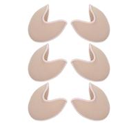 Abaodam Lot de 3 Paires de Coussinets pour Orteils de Ballet Court en Tissu Doux Couleur Chair Protège-Orteils Enveloppants et Amortissants pour Demi-Pointes Réutilisables et