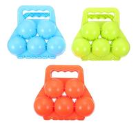 Abaodam Lot de 3 Pinces à Neige en Plastique, Interactif pour Garçon et Filles, Clips pour Fabrication Rapide de Boules de Neige, D’Hiver Extérieur pour Jeux Plein Air, Couleur Aléatoire