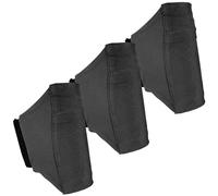 Abaodam Lot de 3 Pochettes de Course pour Téléphone Portable Sangles Élastiques pour Mollet Paquet de Sport Étanche Noir Ceinture de Jogging Ajustable pour Fitness et Running