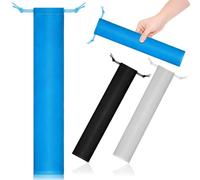 Abaodam Lot de 3 Pochettes en Velours pour Flûte à Bec Soprano 37x6 Cm, Paquet de Rangement à Cordon, Compatible Flûtes Verticales, Couleurs Gris Bleu Noir, Paquet Portable