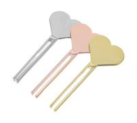 Abaodam Lot de 3 Presse-tubes en Métal de Cœur, Acier Inoxydable, pour Tubes de Dentifrice et Cosmétiques, Compact et Portable, Accessoire Pratique pour Salle de Bain, Extraction
