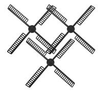 Abaodam Lot de 3 Sets de Pales D'éolienne en Plastique 41x41 Cm pour Décoration de Moulin à Vent Hollandais de Jardin Extérieur Étanche Accessoires Rotatifs pour Terrasse et Cour