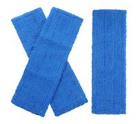 Abaodam Lot de 3 Têtes de Balai en Polaire Corail Bleue Lingettes de Rechange Lavables pour Sols Humides Compatibles Parquet Carrelage et Surfaces Lisses Accessoires Pratiques pour