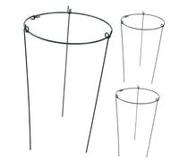 Abaodam Lot De 3 Tuteurs De Jardin Verts 25/40 Cm pour Plantes Grimpantes Supports Métalliques Résistants Structures De Support Extérieur pour Fleurs Et Plantes en Pot