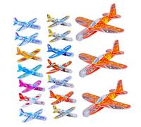Abaodam Lot de 30 Avions Planeurs Miniatures Colorés à Lancer la Main, D’Avion pour Garçon et Filles, Kit DIY Léger en Mousse, pour Jeux Extérieurs et Fêtes D’Anniversaire