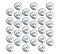 Abaodam Lot de 30 Boutons Strass Ronds en Acrylique Transparent 25 Mm pour Punaises de Canapé, Clous Décoratifs à Coudre pour Tapisserie et Ameublement, Décoration Murale Salon et Chambre