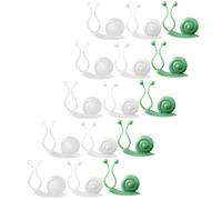 Abaodam Lot de 30 Clips Auto-Adhésifs pour Plantes Grimpantes Fixateur de Mur d'escalade de Vigne en Plastique Solide Support Mural Blanc Vert et Transparent pour Jardin et Treillis