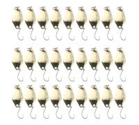 Abaodam Lot de 30 Cuillères Lance-Appâts Dorées 35 G Leurres Cuillères Martelées Coulants pour Pêche en Eau Douce et Mer Kit Complet pour Truite et Carnassiers Matériel de Pêche