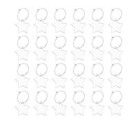Abaodam Lot de 30 Marqueurs de Verres à Boire en Acrylique Transparent, Pendentifs Plats de Cœur 3,6x3,5x0,2 Cm, Accessoires pour Mariage, Fête et Réception, Identification