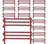 Abaodam Lot de 30 Mini-Clôtures Décoratives en Plastique Marron Petite Clôture de Jardin Factice pour Maquettes Accessoires DIY pour Mini-Paysages Décoration Miniature pour Scènes et