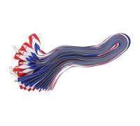 Abaodam Lot de 30 Rubans pour Médailles Mousqueton, Lanières aux Trois Couleurs Rouge Blanc Bleu, Cordons pour Compétitions Sportives et Fêtes, Bracelets de Médaille Résistants