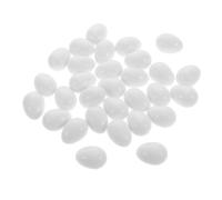 Abaodam Lot de 30 Œufs en Plastique Blanc Réalistes pour Entraînement et Élevage des Poules, Taille 2x1,45cm, pour Décoration de Pâques et Chasse aux Œufs la Maison