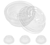 Abaodam Lot de 4 Accessoires Tire-lait Électrique en Silicone Alimentaire Transparent, Pièces de Rechange Petites, Outils D'allaitement pour Nouvelles Mamans, Pompe à Vide Portable
