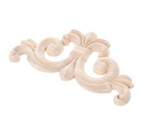 Abaodam Lot de 4 Appliques D’angle en Bois Brut Sculpté, Fleurs Irrégulières 8x8x0,8 Cm, Décoration Murale et Meuble pour Bricolage, Incrustations Décoratives pour Portes et