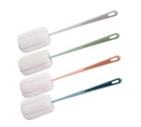 Abaodam Lot De 4 Brosses De Nettoyage Pour Bouteilles Long Manche, Éponges Douces, Multicolores, Brosses Pratiques Pour Bébé Et Vie Quotidienne, Nettoyage Sans Rayures