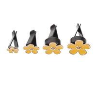 Abaodam Lot de 4 Clips Diffuseurs d'Arômes pour Voiture en Alliage Clip Décoration Ventilation Automobile Petite Marguerite Jaune Accessoire Parfumé pour Sortie d'air Décor Intérieur