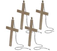 Abaodam Lot de 4 Colliers Croix en Plastique pour Cosplay de Prêtre et Religieuse, Surface Lisse et Sécurité Assurée, pour Fête Costumée Halloween