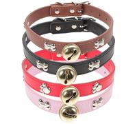 Abaodam Lot de 4 Colliers Réglables pour Chèvres Moutons et Vaches avec Clochettes Métalliques Multicolore Anti-Perte et Adaptés à L’Élevage en Plein Air