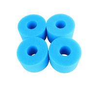 Abaodam Lot De 4 Colonnes D’éponge De Préfiltre Bleues 10x7,3 Cm pour Filtration Piscine Et Aquarium, Mousse Filtrante Réutilisable, Lavable, Améliore Le Débit D’Eau Filtration Biologique