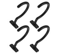 Abaodam Lot de 4 Crochets en Métal Noir pour Queues de Billard Support sous Table Organiseur Pratique pour Rangement de Queues de Snooker Compatible Tables de Billard Américain