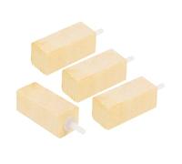 Abaodam Lot de 4 Diffuseurs à Bulles en Bois Petit pour Aquarium et Étang, Bulleur d'air à Bulles pour Écumeur de Protéines, Accessoire D'aération pour Pompe à Air Aquarium Marin