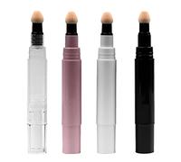 Abaodam Lot de 4 Flacons Rechargeables de Blush 5 Ml Transparents, Rose, Noir et Blanc, Tubes Cosmétiques pour Fond de Teint Liquide et Gloss à Lèvres, Pratique pour Voyages et Rangement