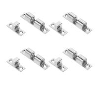 Abaodam Lot de 4 Loquets de Trappe Marine en Acier Inoxydable Grand Modèle Verrouillage à Bille et Galet Tendeur pour Support de Porte D’Armoire de Bateau et Camping-Car Fixation