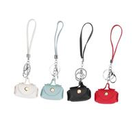 Abaodam Lot de 4 Mini Porte-Monnaie en Cuir PU Coloré, Compact et Léger, Paquet de Rangement Portable pour Femmes, Porte-clés Pratique, Usage Quotidien et Voyage, Dimensions Petites