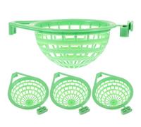 Abaodam Lot de 4 Nids Creux en Plastique Vert pour Perroquets, Nid Suspendu Solide et Lavable, Accessoires pour Cages à Oiseaux, pour L'éclosion Repos des Oiseaux de Compagnie