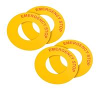 Abaodam Lot de 4 panneaux d'onglets pour machines - Étiquettes d'arrêt d'urgence - Autocollants d'équipement industriel mécanique - Papier synthétique PP