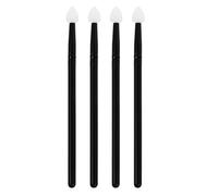 Abaodam Lot de 4 Pinceaux Yeux en Silicone et Aluminium, Applicateurs de Maquillage Doux Application Uniforme, Usage Quotidien et Occasions Spéciales