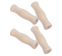 Abaodam Lot De 4 Poignées en Bois pour Outils De Barbecue, Manche De Rechange 3x11 Cm, Compatible Brosse Et Ustensiles, Accessoire Ergonomique pour Grillades en Plein Air