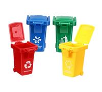 Abaodam Lot de 4 poubelles éducatives pour poubelle avec couvercle - Jouet créatif pour apprendre la gestion des déchets et les compétences de recyclage
