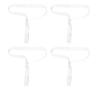 Abaodam Lot de 4 Sangles Centrales Blanches pour Filet de Volley-Ball Corde de Marquage Résistante à L’Usure Accessoires Multisports pour Tennis et Badminton Maintien Précis du Filet