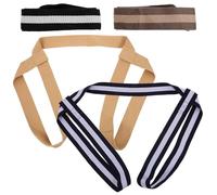 Abaodam Lot de 4 Sangles de Transport pour Tapis de Yoga Réglables, Bandes Élastiques pour Étirement et Renforcement Musculaire, Couleur Kaki, Noir-Blanc, Bleu-Blanc, Gris-Blanc,