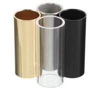 Abaodam Lot de 4 Slides pour Guitare Électrique en Métal, Longueur 60 Mm, Couleurs Argenté, Doré, Noir et Transparent, Accessoires pour Blues, Country et Jazz, Slides de Guitare