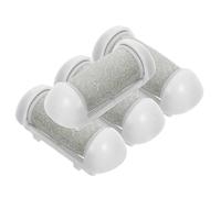 Abaodam Lot de 4 Têtes de Rechange Grossières Grises pour Râpe Électrique Pieds, Rouleaux Exfoliants Solide pour Élimination Callosités, Recharge Ponceuse Pédicure Usage Domicile et Salon