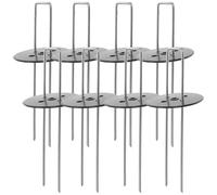 Abaodam Lot De 40 Sets De Piquets De Jardin En Métal Galvanisé De U, 15 Cm x 3 Cm x 2,8 Mm, 20 Supports 2 Pièces, Fixation Pour Pelouse, Tissu D’aménagement Paysager, Usage Extérieur Jardin Et Camping