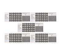 Abaodam Lot de 5 Autocollants pour Notes Flûte de Pan 18/16 Tubes, Étiquettes Adhésives Noires pour Gammes Musicales, Accessoires Solide en Pvc, pour Apprentissage et Répétition Musicale