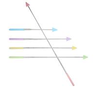 Abaodam Lot de 5 Baguettes de Lecture Portables en Acier Inoxydable et Abs pour Enseignants, Outil de Pointage et Télescopique, pour Formations et Présentations en Classe