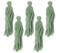 Abaodam Lot de 5 Balais de Ponte Flottants en Laine Verte pour Aquarium, Accessoires pour Élevage Poissons-Anges et Crevettes, Fournitures Décoratives et Fonctionnelles pour Maternité