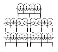 Abaodam Lot de 5 Barrières de Jardin en Plastique Détachables Petite Clôture pour Chien et Animaux Clôture Temporaire Extérieure Portable pour Jardin Pelouse et Tombeaux Couleur