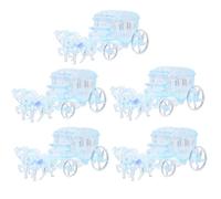 Abaodam Lot de 5 boîtes à bonbons en forme de calèche de cheval - Figurine de princesse - Bocaux à bonbons - En plastique - En forme de carrosse de citrouille