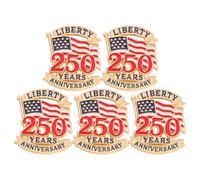 Abaodam Lot de 5 Broches Commémoratives Drapeau Américain en Alliage Robuste Épinglettes Légères pour Femmes et Hommes Accessoires Patriotiques pour Costumes Paquet à Dos et Événements