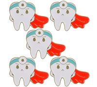 Abaodam Lot de 5 Broches en Alliage de Zinc Forme Dent Épingles Émail Féministes pour Paquet à Dos Pulls et Écharpes Accessoires Mode Unisexes Décoration pour Vêtements et Paquet