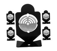 Abaodam Lot de 5 Cibles D'entraînement Métalliques Rotatives Compactes pour Jeu de Tir Extérieur Jeu Cible Entraînement Adaptées aux Garçon et Filles et Loisirs en Famille