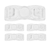 Abaodam Lot de 5 Clips de Remplacement Transparents pour Lunettes de Natation, Verrou de Sangle en Plastique Solide, Accessoires de Réparation Résistants la Corrosion, Adaptés